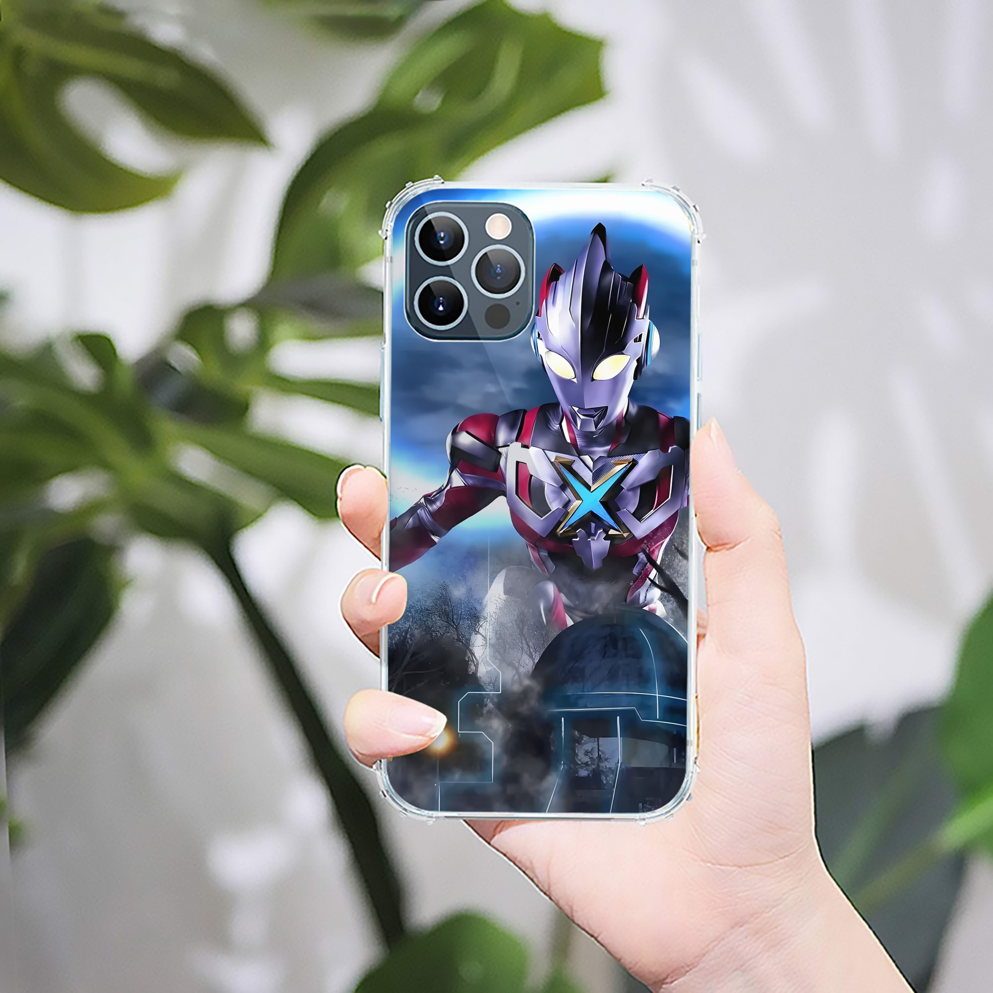 （画像用） ウルトラマン Ultraman 【iPhone 12シリーズ対応】透明スマホケース（クリアソフトケース）
